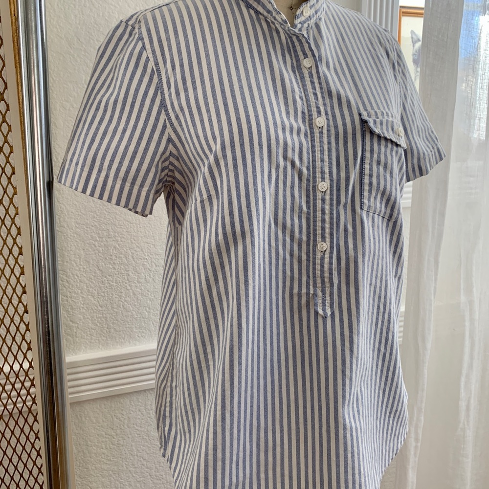 J. Crew Stripped Collared Pullover Small - image 2